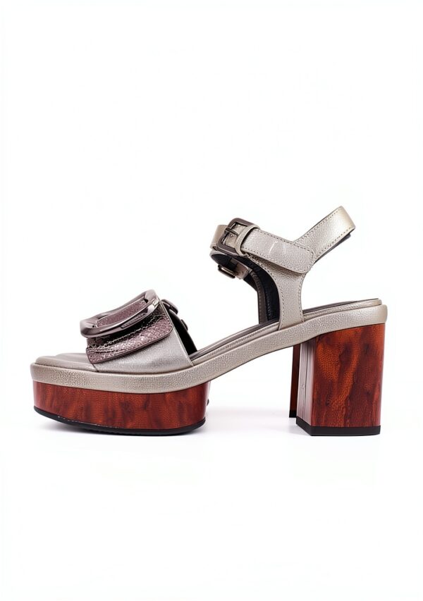 Sandalias Mujer Damen Silber Gold modisch bequem-7