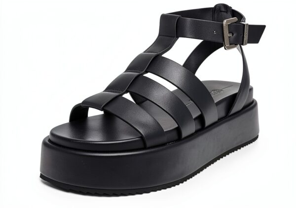Buffalo Damen Sandalen Synthetik Blockabsatz Schnalle-4