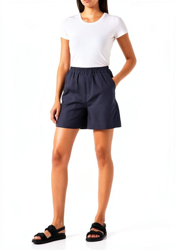 Noa Noa Damenkleid Kurzarm Dunkelblau Melange-1