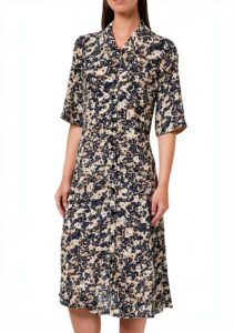 Noa Noa Damen Shirtkleid mit abnehmbarem Gürtel-0