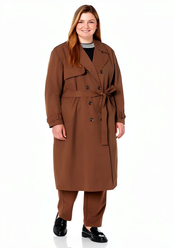 The Drop Trenchcoat Damen Baumwoll-Nylon lockere Passform-3