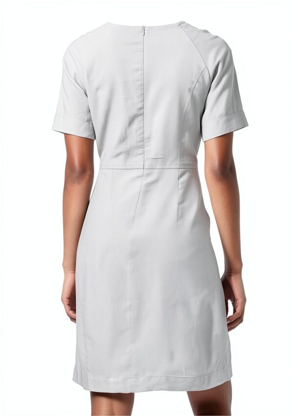 Noa Noa Damenkleid Kurzarm Kurz Leichtes Grau Melange-3