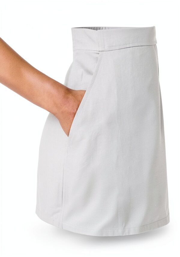 Noa Noa Damenkleid Kurzarm Kurz Leichtes Grau Melange-4