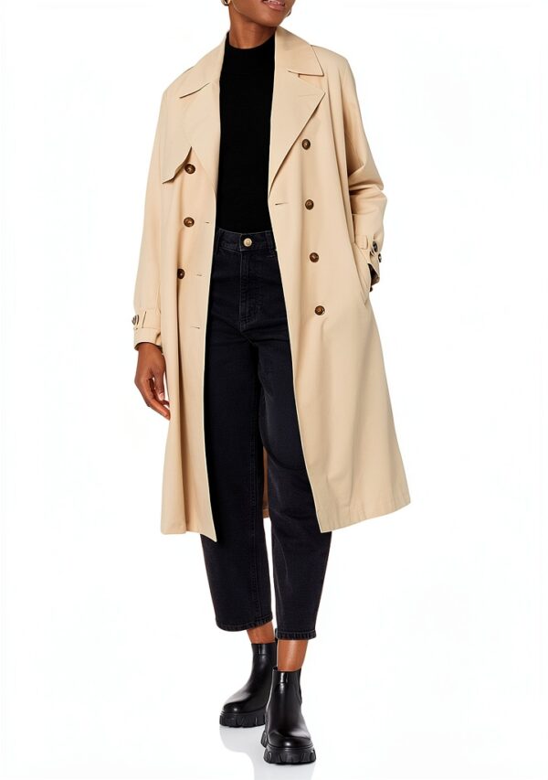 The Drop Trenchcoat Damen Baumwoll-Nylon lockere Passform-2
