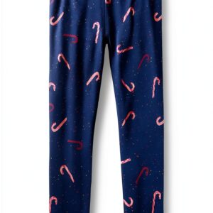 Noa Noa Mädchen Leggings Soft Jersey Candy Cane Print-0