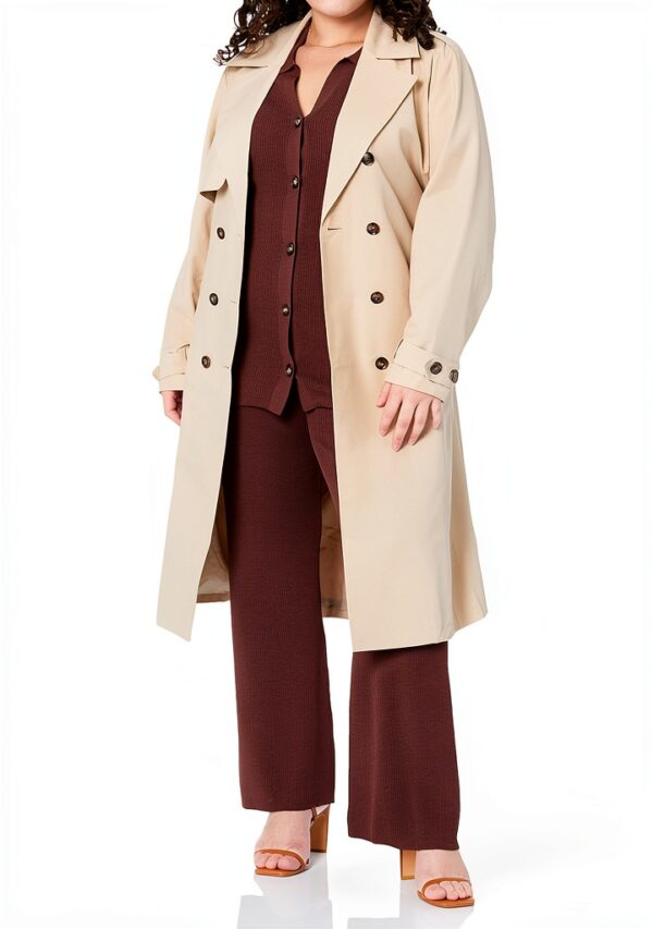 The Drop Trenchcoat Damen Baumwoll-Nylon lockere Passform-3