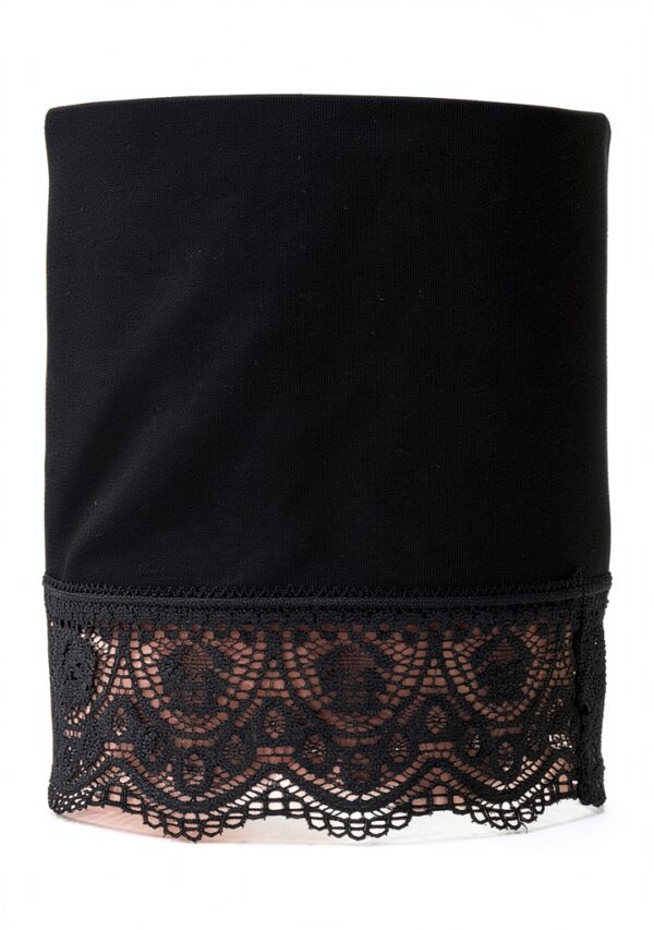 Noa Noa Leggings Damen Spitze Jersey Kurz schwarz-1