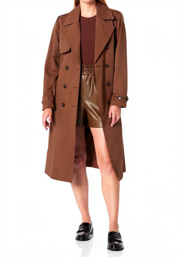 The Drop Trenchcoat Damen Baumwoll-Nylon lockere Passform-2