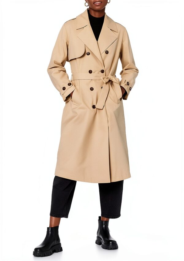 The Drop Trenchcoat Damen Baumwoll-Nylon lockere Passform-0