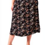 Noa Noa Damenrock Schwarz Grau Elastischer Bund-0