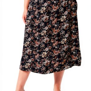 Noa Noa Damenrock Schwarz Grau Elastischer Bund-0