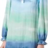 Noa Noa Damen Tunika Kleid Kragenbund Ärmelbündchen Blau-0