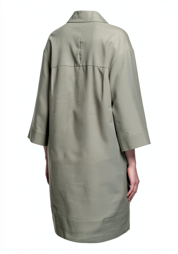 Oversized Tunik Kleid Noa Noa VAusschnitt Leinen-4