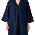 Oversized Tunik Kleid Noa Noa Leinen VAusschnitt-0
