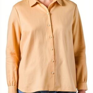 Sheer Linen Bluse Noa Noa Almost Apricot Damen-0