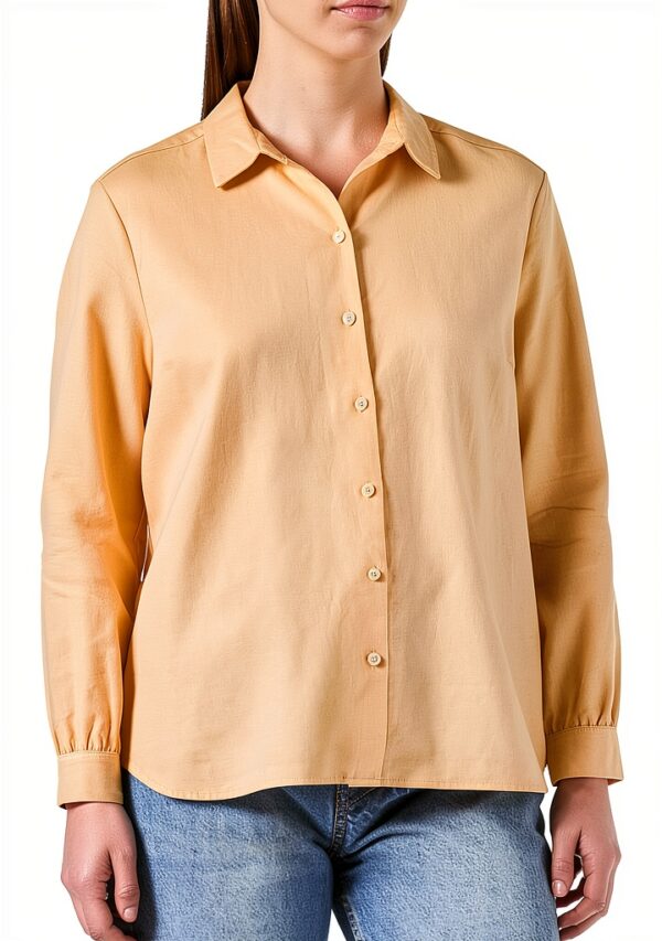 Sheer Linen Bluse Noa Noa Almost Apricot Damen-0