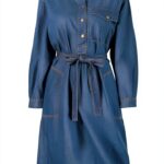 Noa Noa Damen Oversized Shirt Dress XL Denim-0