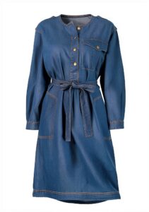 Noa Noa Damen Oversized Shirt Dress XL Denim-0