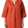 Oversized Tunik Kleid Noa Noa VAusschnitt Leinen-0
