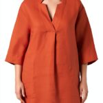 Oversized Tunik Kleid Noa Noa VAusschnitt Leinen-0