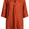 Oversized Tunik Kleid Noa Noa VAusschnitt Leinen-1