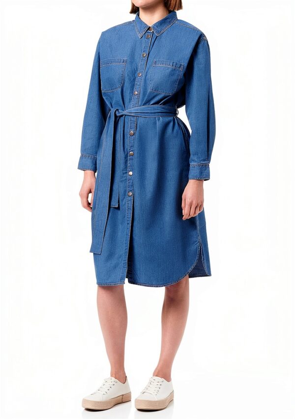 Noa Noa Denim Blue Oversized Shirtdress für Damen Größe 36‑46-0