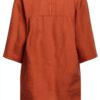 Oversized Tunik Kleid Noa Noa VAusschnitt Leinen-2