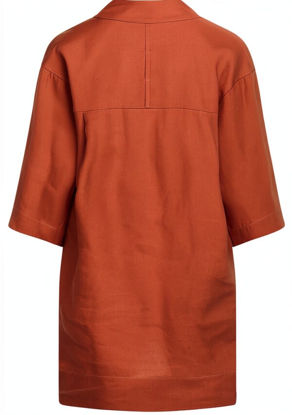 Oversized Tunik Kleid Noa Noa VAusschnitt Leinen-2