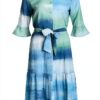 Noa Noa Damen Wasserfarben-Print-Langarmkleid-1