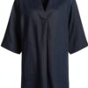 Oversized Tunik Kleid Noa Noa Leinen VAusschnitt-1