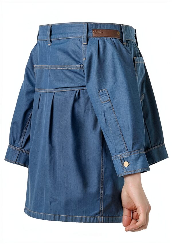 Noa Noa Denim Blue Oversized Shirtdress für Damen Größe 36‑46-3