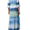 Noa Noa Damen Wasserfarben-Print-Langarmkleid-4