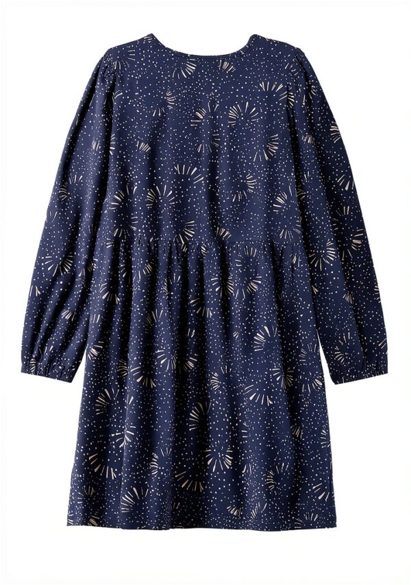 AmeliaNNM Noa Noa Print Blue Mädchenkleid Baumwolle-2
