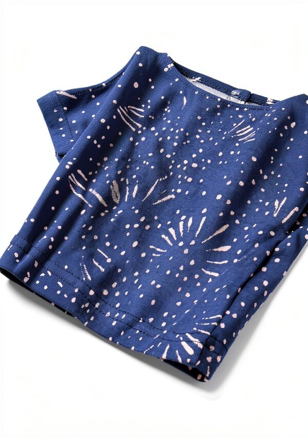 AmeliaNNM Noa Noa Print Blue Mädchenkleid Baumwolle-3