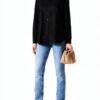 Sheer Linen Bluse Noa Noa Schwarz Damen Größe 34-1