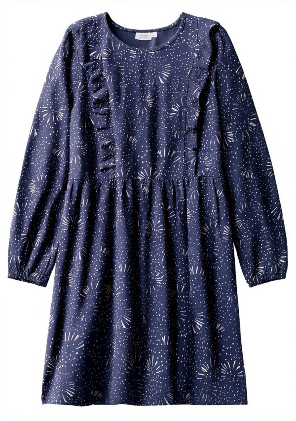AmeliaNNM Noa Noa Print Blue Mädchenkleid Baumwolle-0