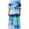 Noa Noa Damen Wasserfarben-Print-Langarmkleid-0