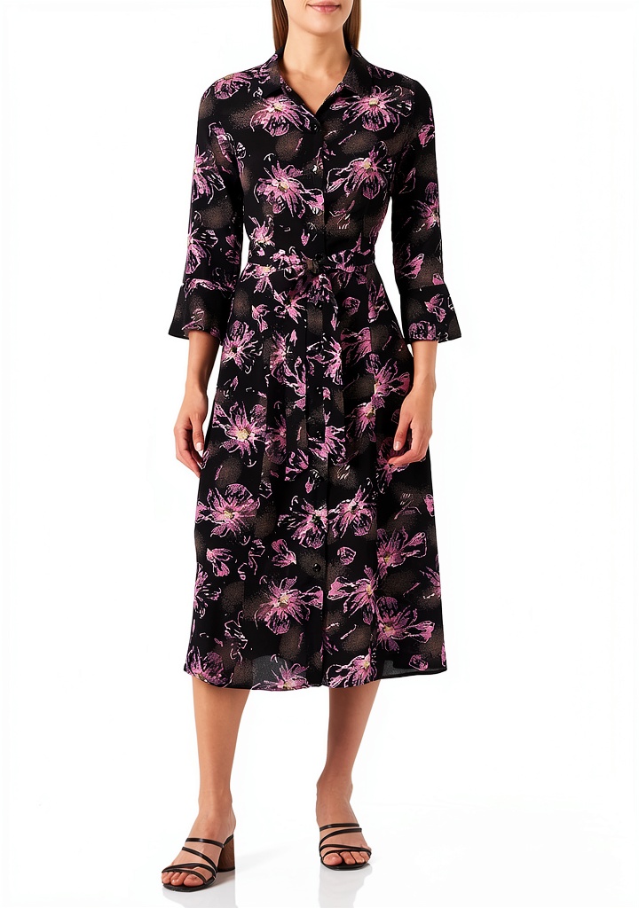 'Noa Noa Damen-Shirt-Dress mit 3/4 Ärmeln'