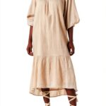Bio-Baumwollkleid Noa Noa Damen Casual Naturfarbe-0