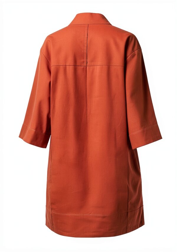 Oversized Tunik Kleid Noa Noa VAusschnitt Leinen-4