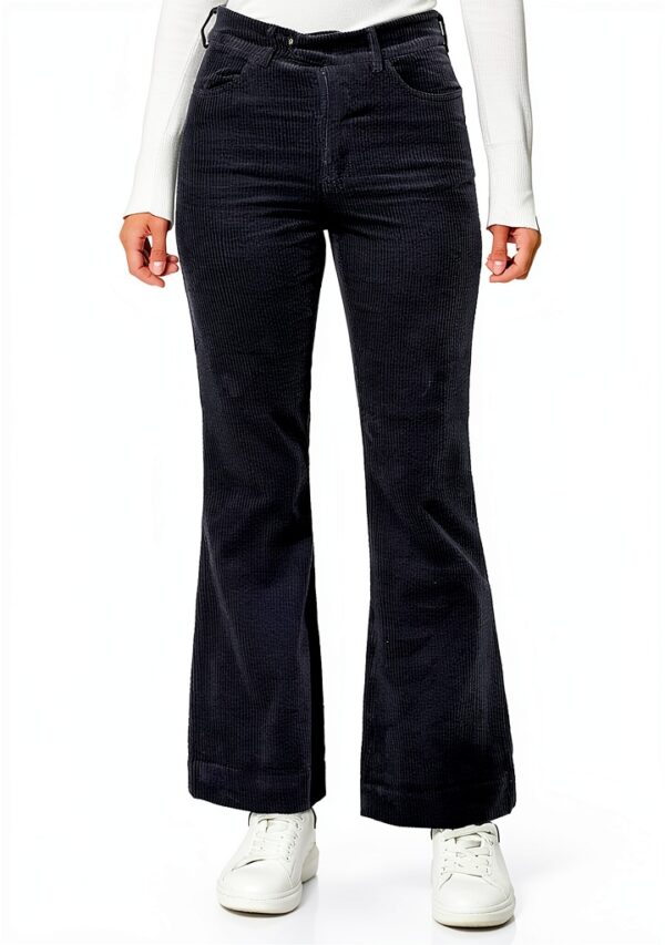 Noa Noa Damen Corduroy Hose 32 Lang India Ink-0