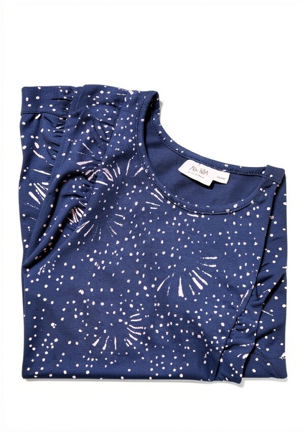 AmeliaNNM Noa Noa Print Blue Mädchenkleid Baumwolle-1