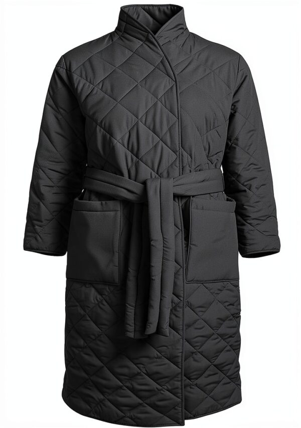 Oversize Mantel Noa Noa Damen Schwarz recyceltes Polyester-1