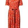 Noa Noa Damen Kleid Print Brown Kurzarm, knielang, Größe 34‑46-0