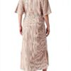 Jayla Kleid von Noa Noa kurzärmlig Sand und Off White Größe S-M M-L-3