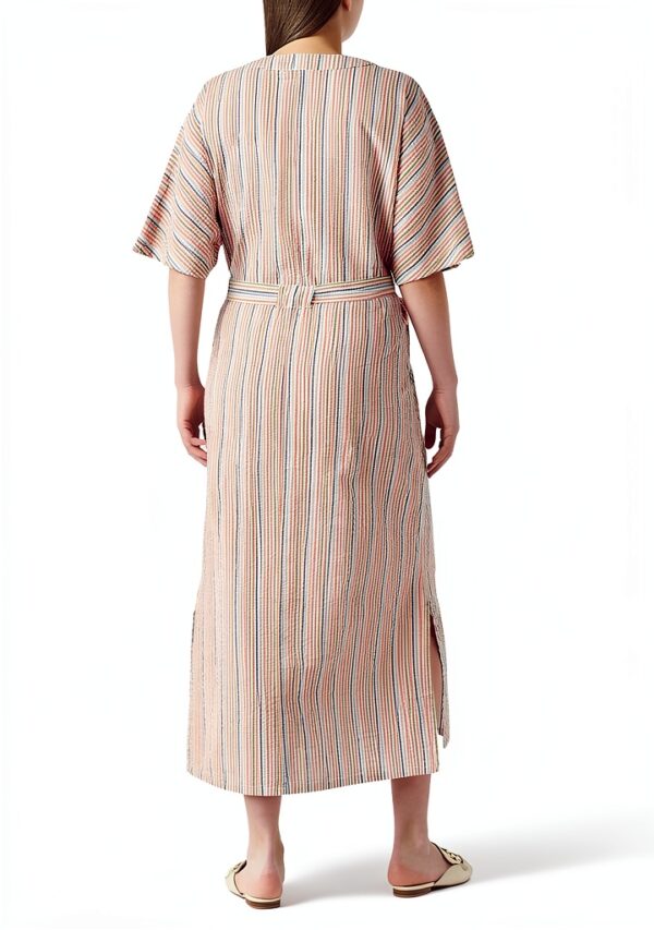 Jayla Kleid von Noa Noa kurzärmlig Sand und Off White Größe S-M M-L-3