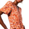 Noa Noa Damen Kleid Print Brown Kurzarm, knielang, Größe 34‑46-4