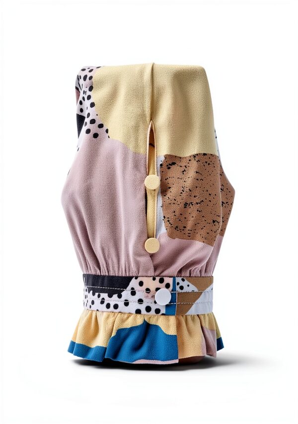 Noa Noa Langarm Kleid mit Print in Gelb‑Grün‑Blau, Größe 40-3