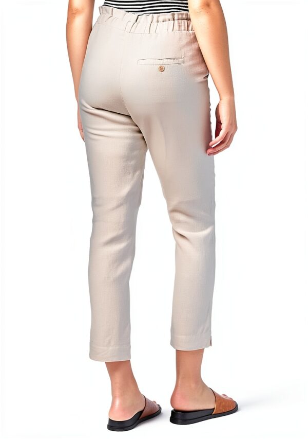 Beige Leinenhose Damen Noa Noa Loose Fit 37W/27L Modell 1-7483-3-3