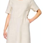 ESSENTIAL LINEN Kurzarm Kleid Tofu Größe 38 Noa Noa-0